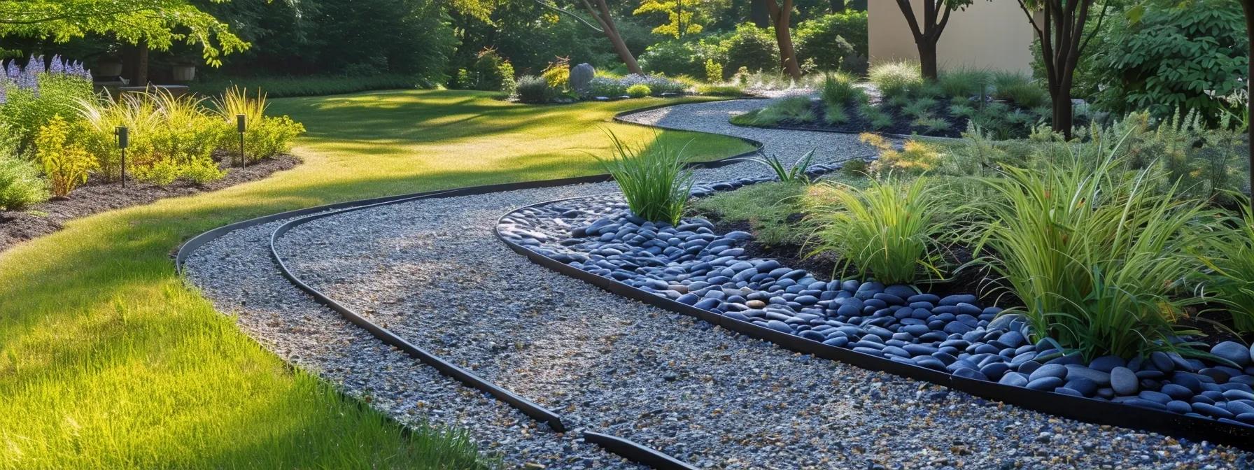 Smart landscaping design improving drainage to reduce flood risk around a home.