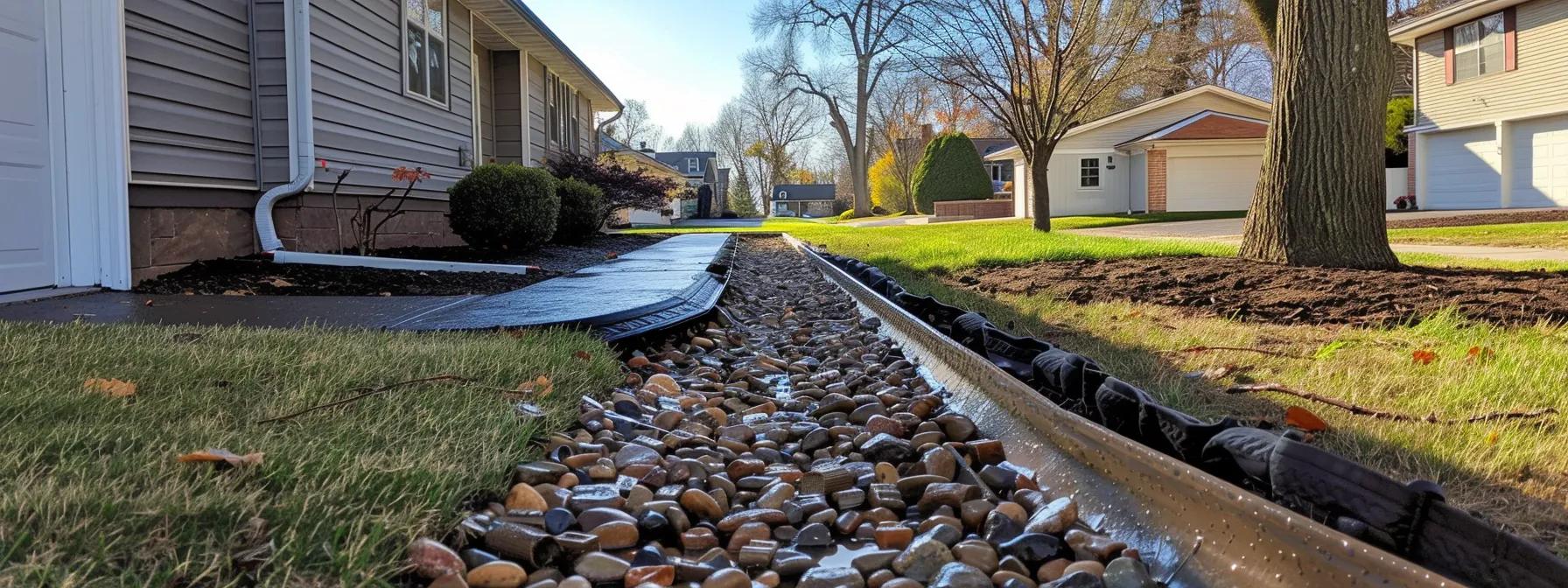 Exterior water management techniques to prevent basement flooding around a home.